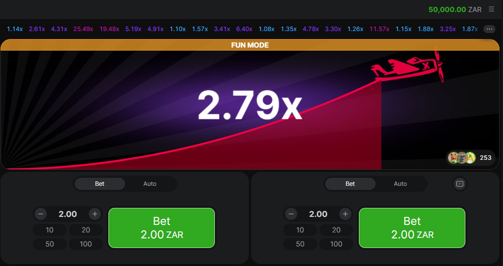 Aviator free play crash game demo interface